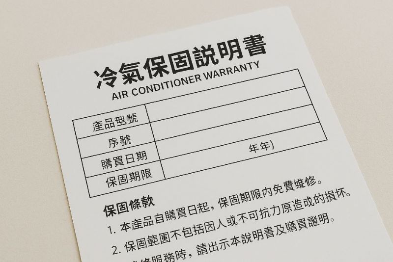 冷氣保固年限怎麼算？內容範圍與常見問題一次看懂